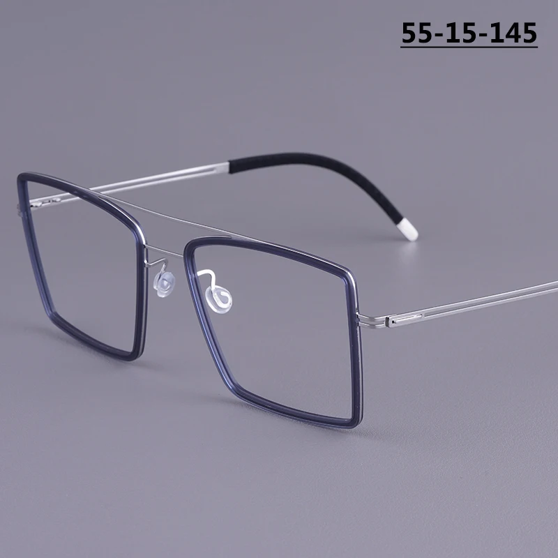 Quality Mens Big Square Glasses Frame Brand Design Double-beam Eyeglasses Women Screwless Titanium Spectacles Large Face Eyewear
Quality Mens Big Square Glasses Frame Brand Design Double-beam Eyeglasses Women Screwless Titanium Spectacles Large Face Eyewear