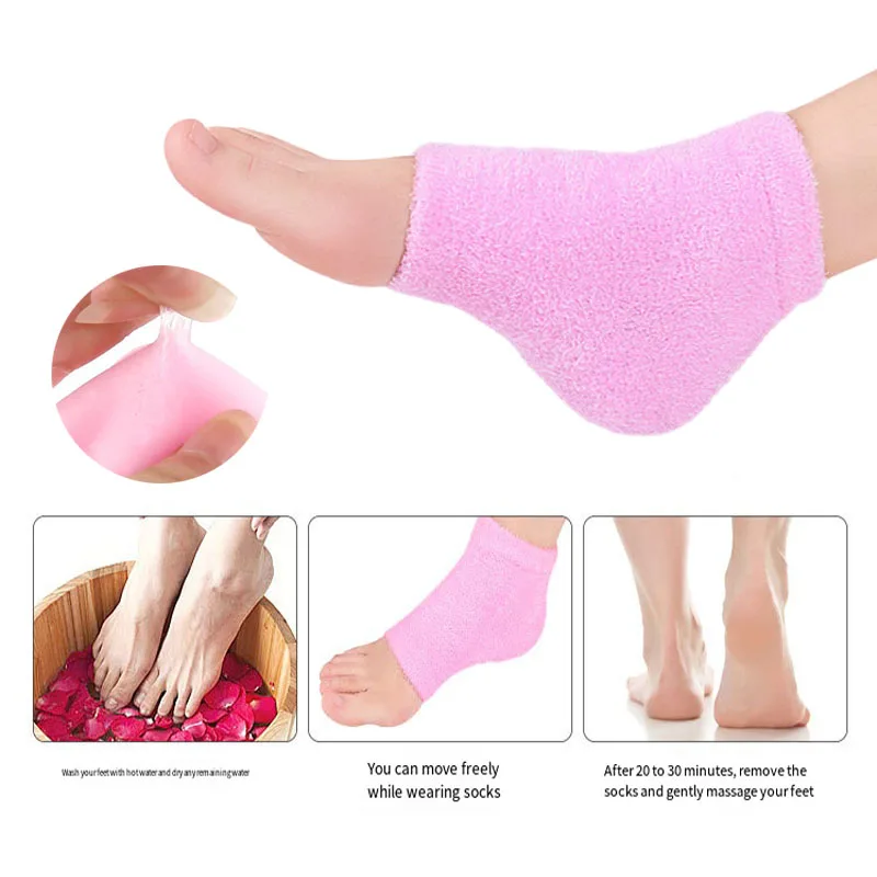 Feather Yarn Foot Protection Cover Moisturizing Gel-Lined Heel Socks Relief Dry Cracked Spa Socks Skin Friendly Elastic Covers
Feather Yarn Foot Protection Cover Moisturizing Gel-Lined Heel Socks Relief Dry Cracked Spa Socks Skin Friendly Elastic Covers