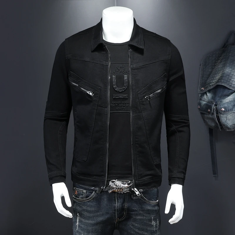 Men's Denim Jaet Collared Versatile Casual Faionable Pure Color High-End Trendy Outerwear Long Sve Zipper Closure
Men's Denim Jaet Collared Versatile Casual Faionable Pure Color High-End Trendy Outerwear Long Sve Zipper Closure