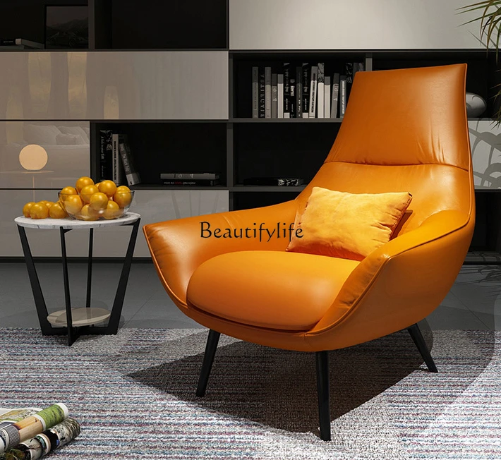 Leisure Single-Seat Sofa Chair Genuine Leather Luxury Living Room High Back Balcony Recliner
Leisure Single-Seat Sofa Chair Genuine Leather Luxury Living Room High Back Balcony Recliner
