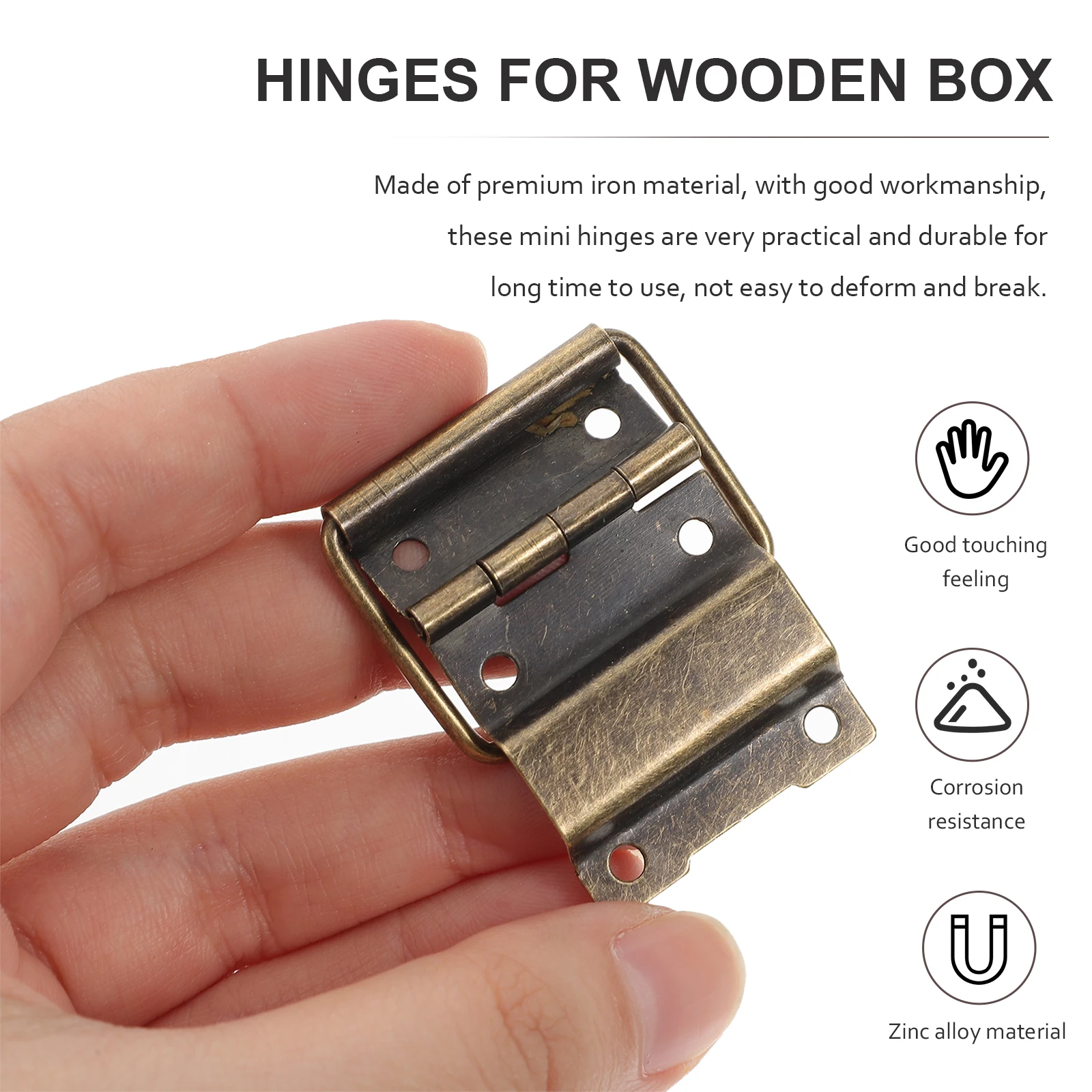 30Pcs Retro Mini Iron Hinges for Wooden Jewelry Boxes Small Heavy Duty Decorative Metal Hinges Durable Crafts Case Accessories
30Pcs Retro Mini Iron Hinges for Wooden Jewelry Boxes Small Heavy Duty Decorative Metal Hinges Durable Crafts Case Accessories