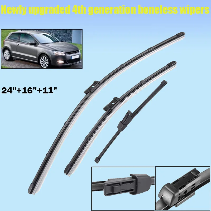 Misima Windshield Windscreen Wiper Blades For VW Polo 6R Hatchback Front Rear Set 2017 2016 2015 2014 2013 2012 2011 2010 2009
Misima Windshield Windscreen Wiper Blades For VW Polo 6R Hatchback Front Rear Set 2017 2016 2015 2014 2013 2012 2011 2010 2009