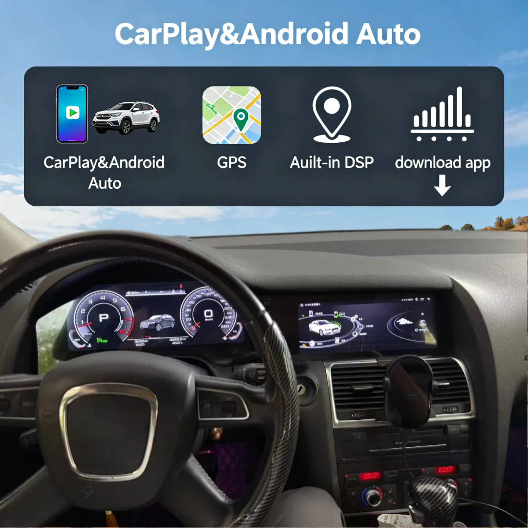 Мультимедийный проигрыватель Android 13 Carplay для Audi Q7 2005-2015 с двумя экранами, цифровым дисплеем, GPS-навигацией и автомагнитолой
Мультимедийный проигрыватель Android 13 Carplay для Audi Q7 2005-2015 с двумя экранами, цифровым дисплеем, GPS-навигацией и автомагнитолой