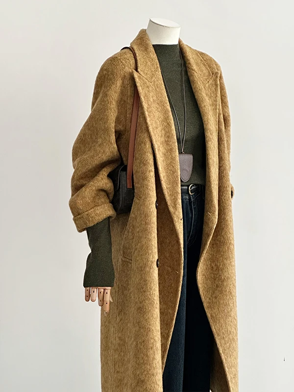 Ele Double-Faced Camere Woolen Coat Women's Faion 2025 Winter New Sle Slimming Double-Buttoned Korean Sle Outerwear
Ele Double-Faced Camere Woolen Coat Women's Faion 2025 Winter New Sle Slimming Double-Buttoned Korean Sle Outerwear