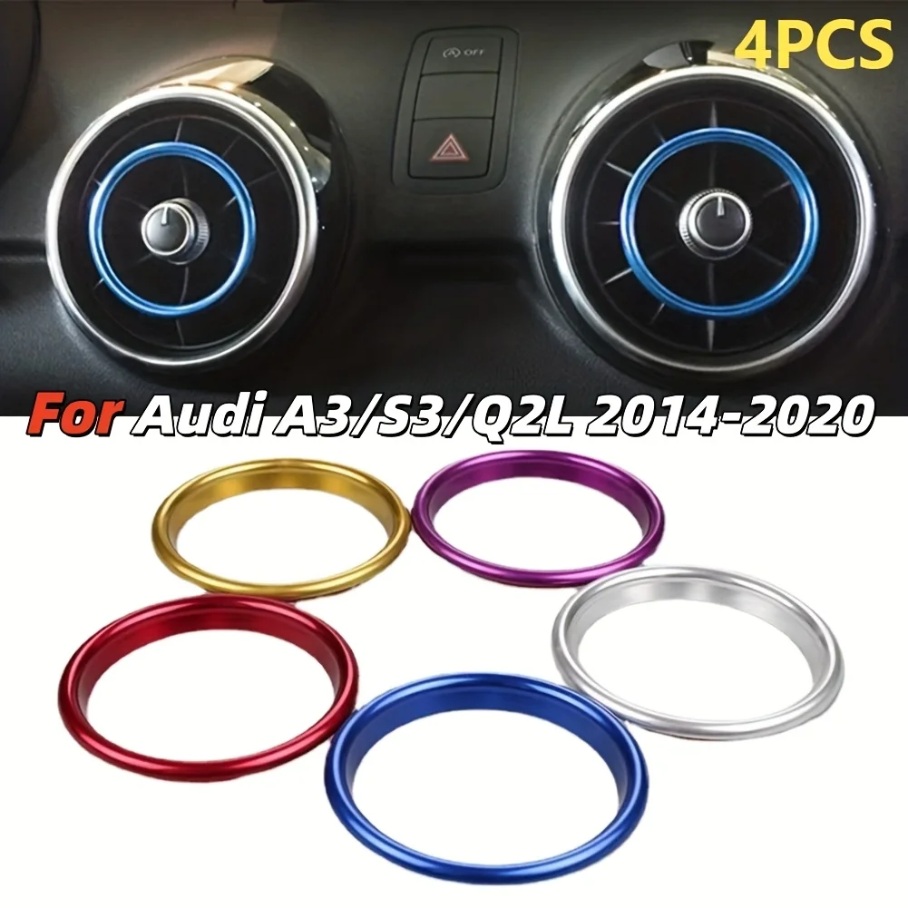 4 шт. наклейки на крышку вентиляционного отверстия для Audi A3/S3/Q2L, накладка на центральную консоль автомобиля, внутренняя кольцевая крышка, аксессуары для стайлинга автомобилей
4 шт. наклейки на крышку вентиляционного отверстия для Audi A3/S3/Q2L, накладка на центральную консоль автомобиля, внутренняя кольцевая крышка, аксессуары для стайлинга автомобилей