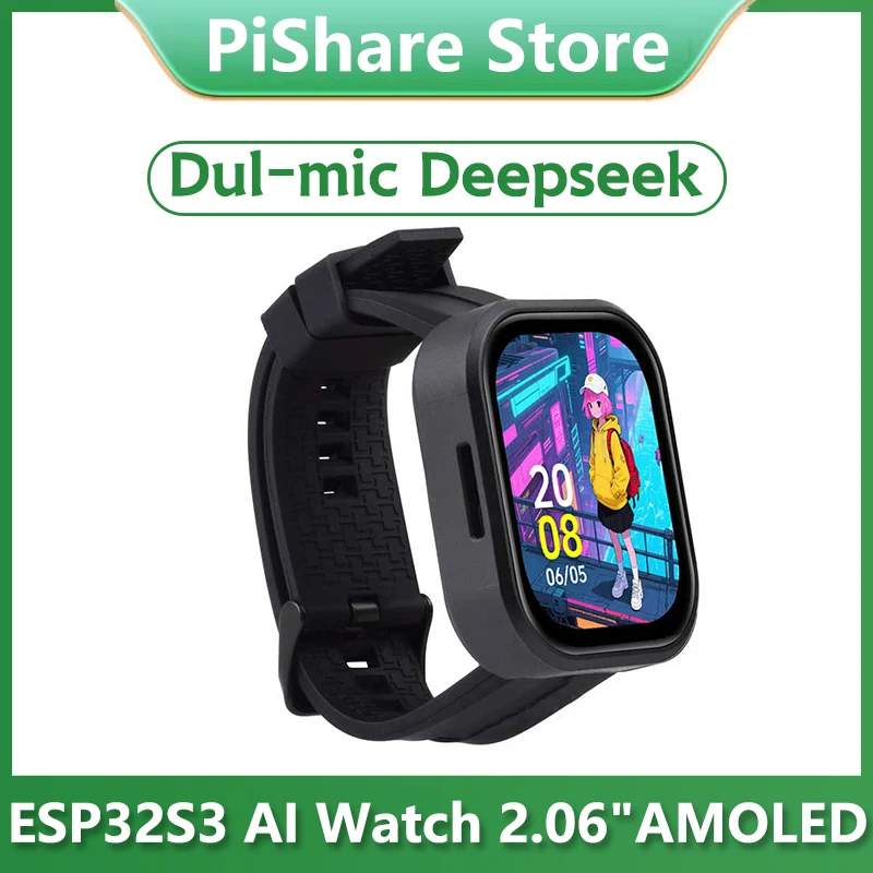 DeepSeek AI Voice Chat ESP32 S3 2.06 inch AMOLED Display Development Board 410×502 2.06inch TouchScreen Programmable Watch
DeepSeek AI Voice Chat ESP32 S3 2.06 inch AMOLED Display Development Board 410×502 2.06inch TouchScreen Programmable Watch