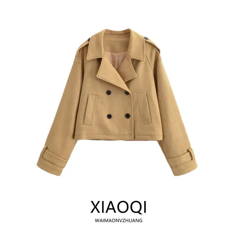 Fall 2025 Women's ort Coat Design Double Row Button Flip Collar Versatile Outerwear Long Sve Other Material 00% Ladies ...
Fall 2025 Women's ort Coat Design Double Row Button Flip Collar Versatile Outerwear Long Sve Other Material 00% Ladies ...