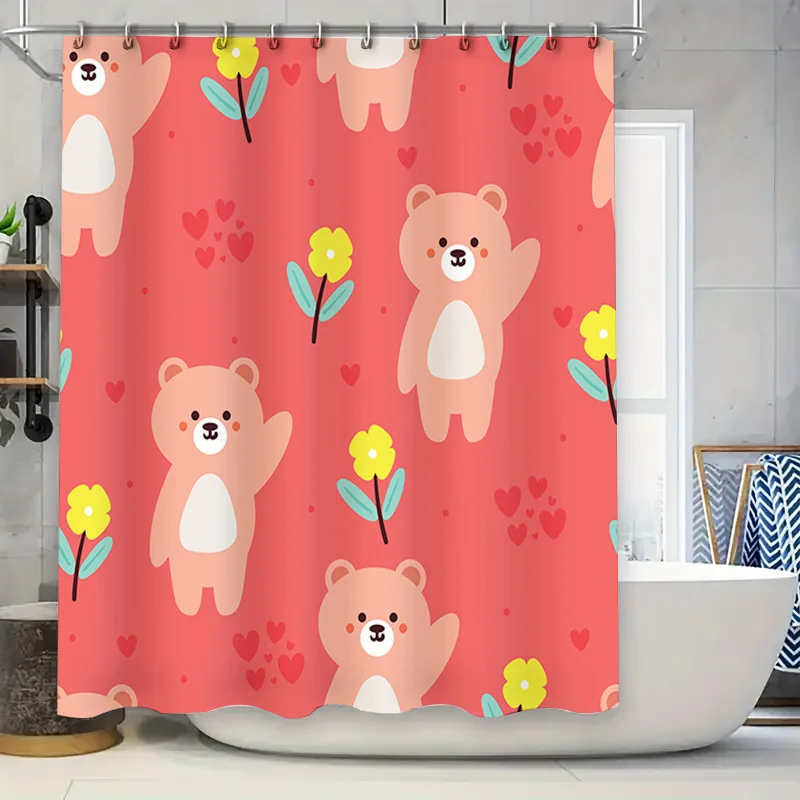 Мягкие и красочные занавески для душа с мультяшными медведями для декора ванной комнаты, розовый комплект тканевых занавесок с цветочным принтом (размер: 180 см)
Мягкие и красочные занавески для душа с мультяшными медведями для декора ванной комнаты, розовый комплект тканевых занавесок с цветочным принтом (размер: 180 см)