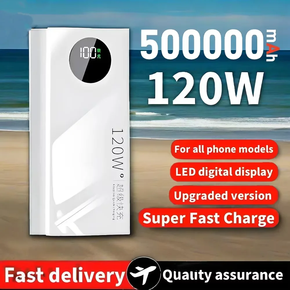 500000 мАч Power Bank высокой емкости 120 Вт Powerbank с быстрой зарядкой Портативное зарядное устройство для iPhone Samsung Xiaomi 2026
500000 мАч Power Bank высокой емкости 120 Вт Powerbank с быстрой зарядкой Портативное зарядное устройство для iPhone Samsung Xiaomi 2026