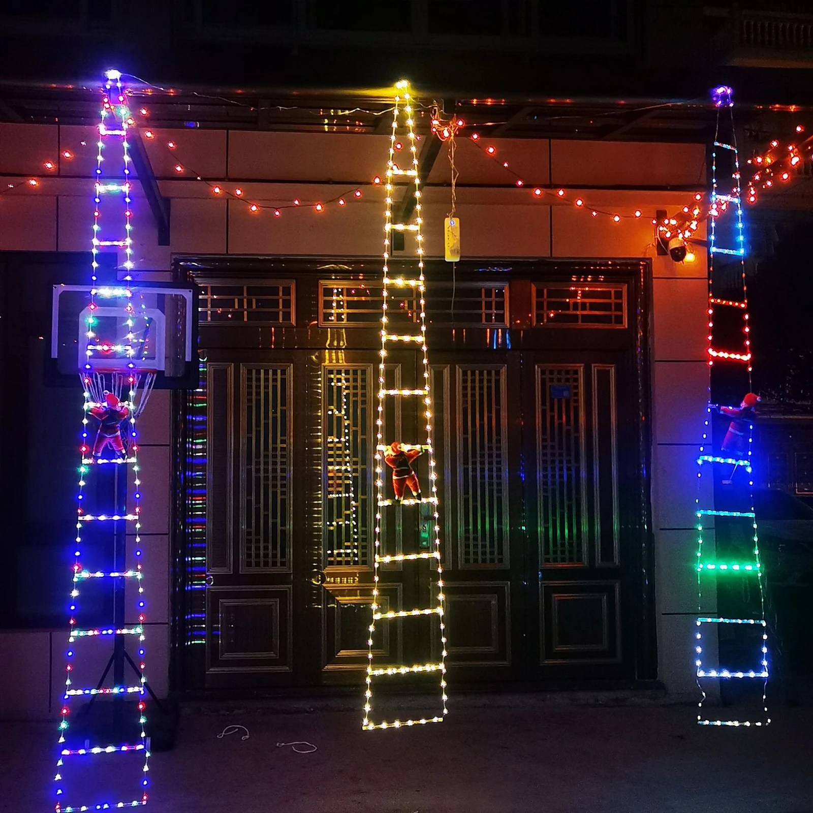 USB Christmas Lights Indoor Outdoor Santa Claus Ladder Lights with Remote Control Waterproof for Xmas Garden House Decoration
USB Christmas Lights Indoor Outdoor Santa Claus Ladder Lights with Remote Control Waterproof for Xmas Garden House Decoration