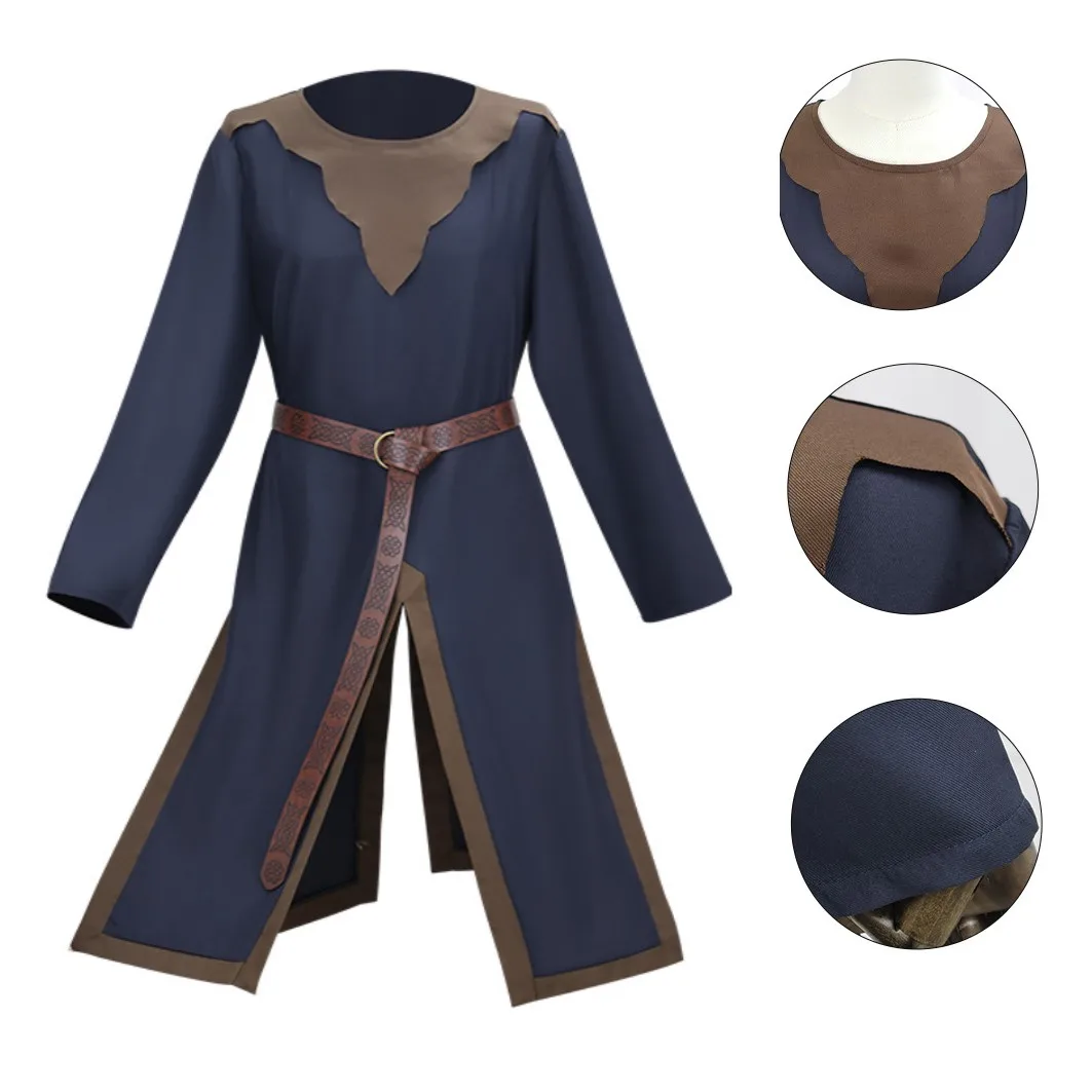 Mens Medieval Crusader Knights Templar Tunic Cosplay Costumes Renaissance Halloween Party Surcoat Belt Warrior Black Plague Top
Mens Medieval Crusader Knights Templar Tunic Cosplay Costumes Renaissance Halloween Party Surcoat Belt Warrior Black Plague Top