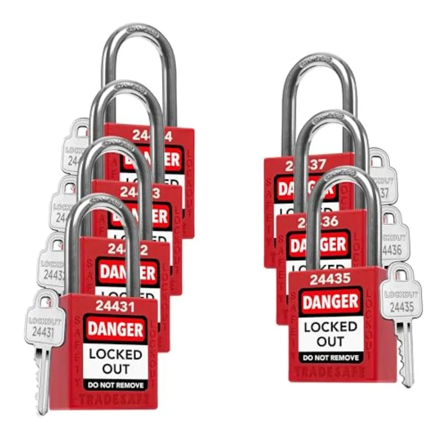 Lockout Tagout Locks Set - 7 Loto Locks, Lockout Locks Keyed Different,,OSHA Compliant Lock Out Tag Out Padlocks, Safety Padloc
Lockout Tagout Locks Set - 7 Loto Locks, Lockout Locks Keyed Different,,OSHA Compliant Lock Out Tag Out Padlocks, Safety Padloc
