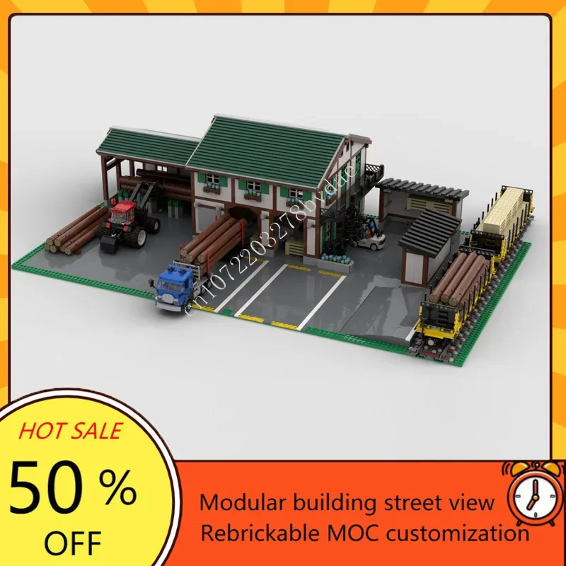 Lumber Mill CASE 1455XL Lumber Cars Fiat Log TruckModular MOC Creative street view Model Custom Puzzle DIY Assembly Toys Gifts
Lumber Mill CASE 1455XL Lumber Cars Fiat Log TruckModular MOC Creative street view Model Custom Puzzle DIY Assembly Toys Gifts