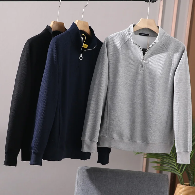 American Casual High Quality Houndstooth Half Zip Design Loose Fit Stand Collar Sweatshirt for Men Fashionable Autumn Wear
American Casual High Quality Houndstooth Half Zip Design Loose Fit Stand Collar Sweatshirt for Men Fashionable Autumn Wear