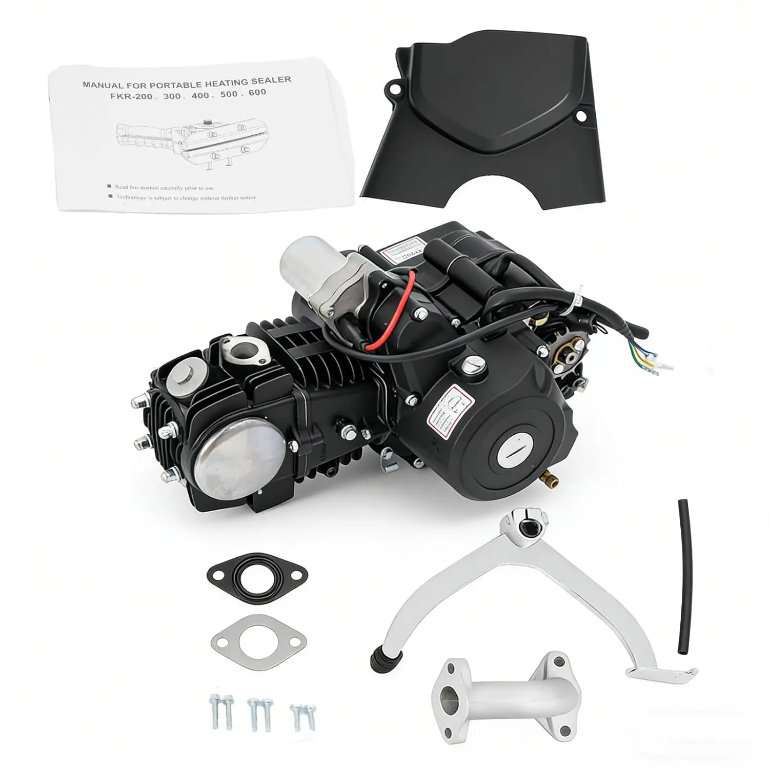 125CC 4-Stroke ATV Engine, 7.64HP Semi Auto Engine Motor 7500 RPM 3 Forward Gears & 1 Reverse Gear with Automatic Clutch for Bea
125CC 4-Stroke ATV Engine, 7.64HP Semi Auto Engine Motor 7500 RPM 3 Forward Gears & 1 Reverse Gear with Automatic Clutch for Bea