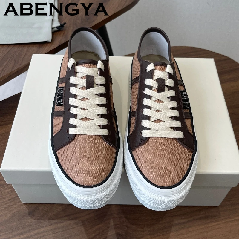New Thick Sole Lace Up Flat Shoes For Women Round Toe Real Leather Patchwork Casual Shoes Summer Comfort Walking Sneakers Female
New Thick Sole Lace Up Flat Shoes For Women Round Toe Real Leather Patchwork Casual Shoes Summer Comfort Walking Sneakers Female