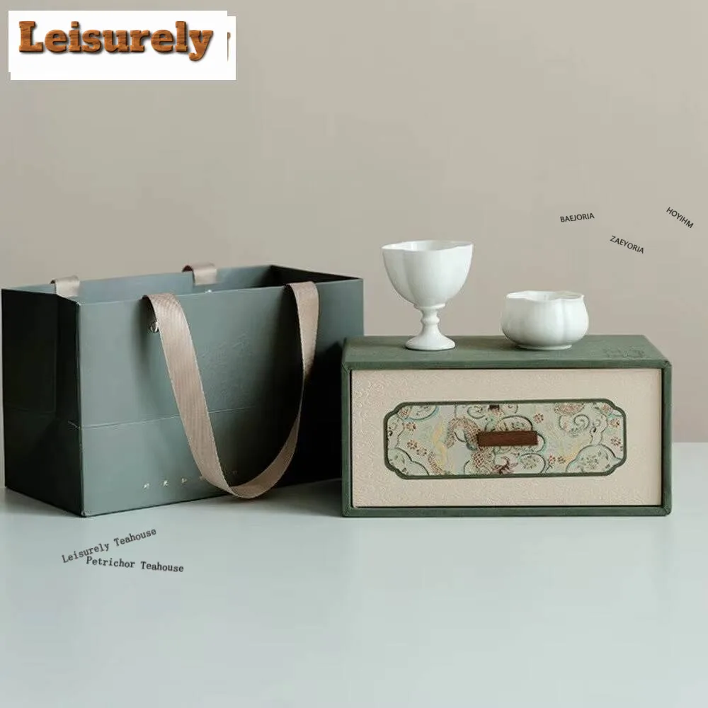 Zen Ceramic High Footed Tea Cups Set Boutique Flower Mouth Cup With Gift Box Retro Tea Ceremony Set Teaware Decoration Crafts
Zen Ceramic High Footed Tea Cups Set Boutique Flower Mouth Cup With Gift Box Retro Tea Ceremony Set Teaware Decoration Crafts