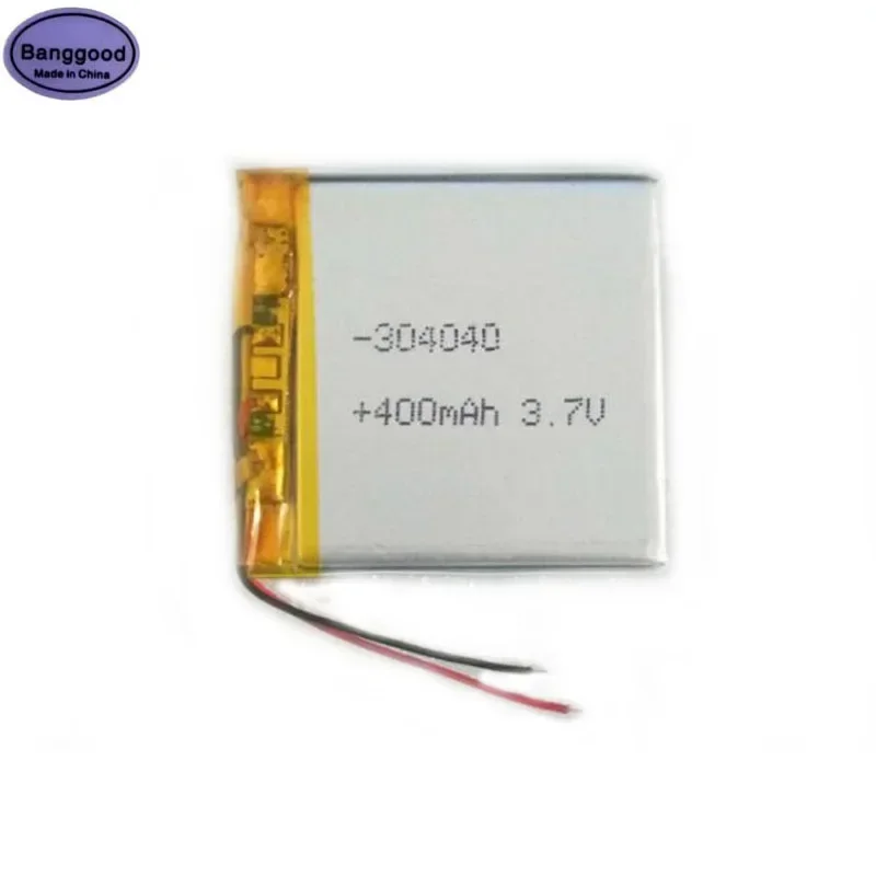 Banggood 3.7V 400mAh 304040 034040 Lipo Polymer Lithium Rechargeable Li-ion Battery Cells For Digital Recording Pen Powerbank
Banggood 3.7V 400mAh 304040 034040 Lipo Polymer Lithium Rechargeable Li-ion Battery Cells For Digital Recording Pen Powerbank