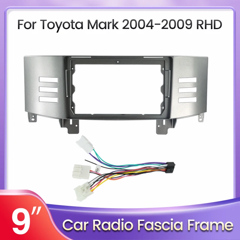Автомобильный радиоприемник для Toyota Mark 2004-2009 RHD 9 дюймов, облицовка для Android, стереоплеер, головная панель, рамка для приборной панели, комплект для отделки
Автомобильный радиоприемник для Toyota Mark 2004-2009 RHD 9 дюймов, облицовка для Android, стереоплеер, головная панель, рамка для приборной панели, комплект для отделки