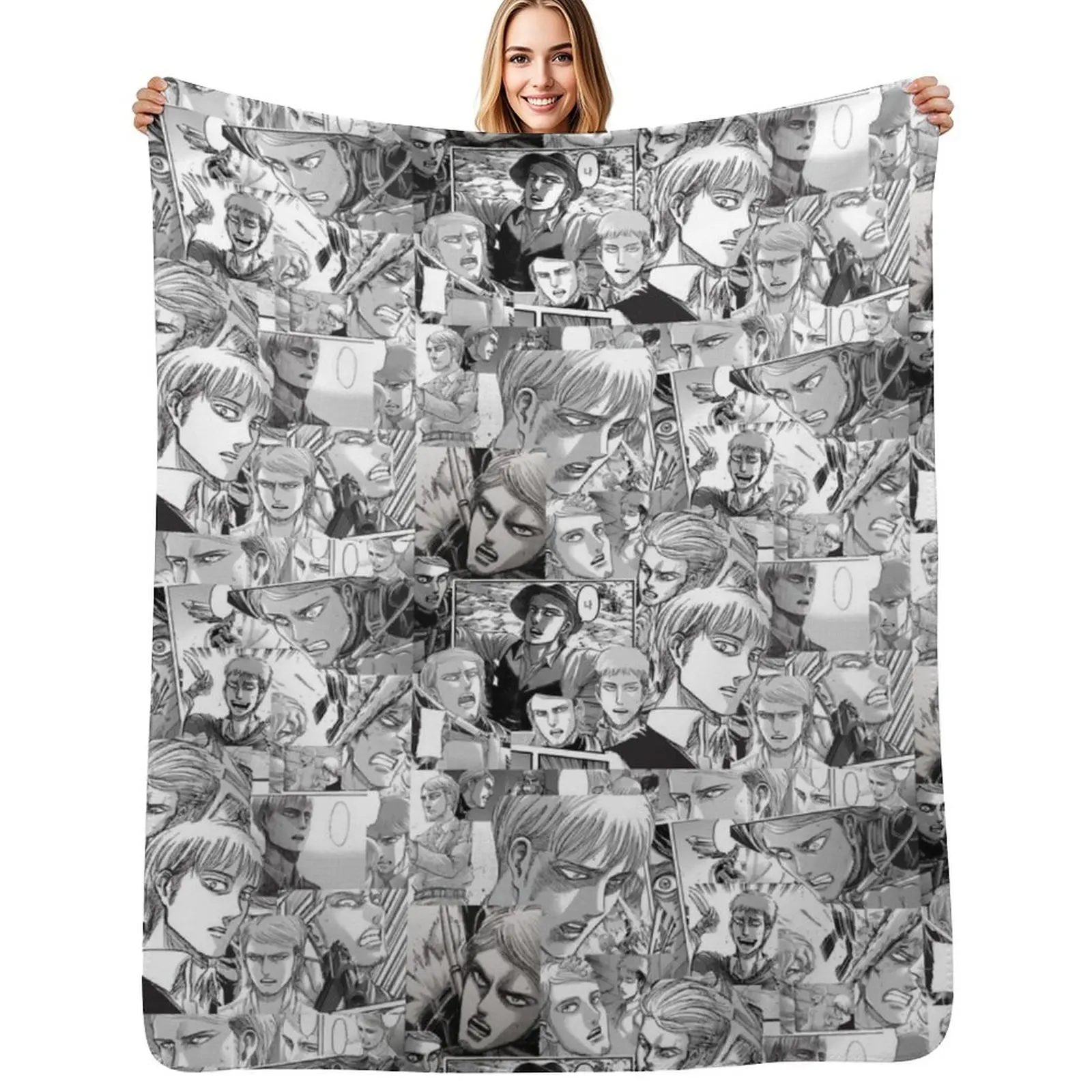 Jean Manga Panels Throw Blanket Multi Purpose Soft Warm Blanket for Home Travel
Jean Manga Panels Throw Blanket Multi Purpose Soft Warm Blanket for Home Travel