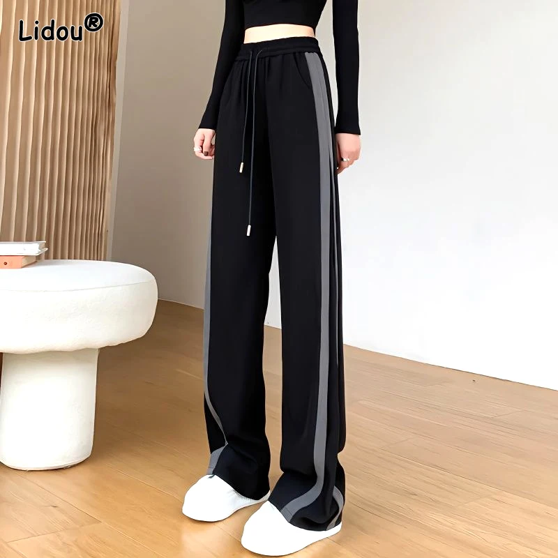 2023 Spring and Summer Korean Edition Fashion Youth Vitality High Waist Slimming Stripe Casual Sports Oversized Wide Leg Pants
2023 Spring and Summer Korean Edition Fashion Youth Vitality High Waist Slimming Stripe Casual Sports Oversized Wide Leg Pants