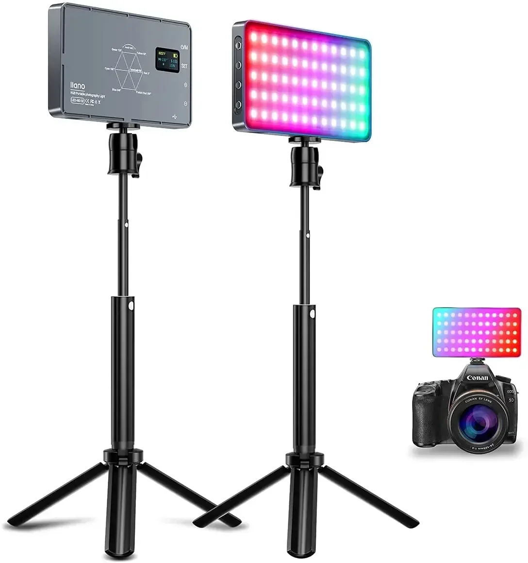 RGB Video Camera Light photographic lighting led Studio Shooting Light for Photoshoot,Video Recording
RGB Video Camera Light photographic lighting led Studio Shooting Light for Photoshoot,Video Recording