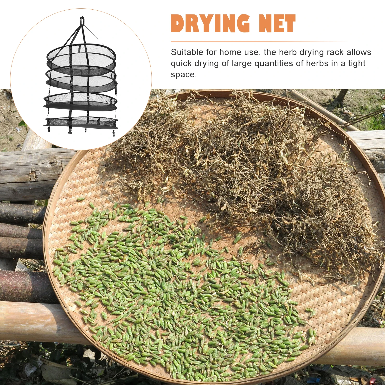 1 set Orchard Drying Net Hanging Storage Rack Foldable Household Garden Campingflexible Mesh Drying Tool
1 set Orchard Drying Net Hanging Storage Rack Foldable Household Garden Campingflexible Mesh Drying Tool