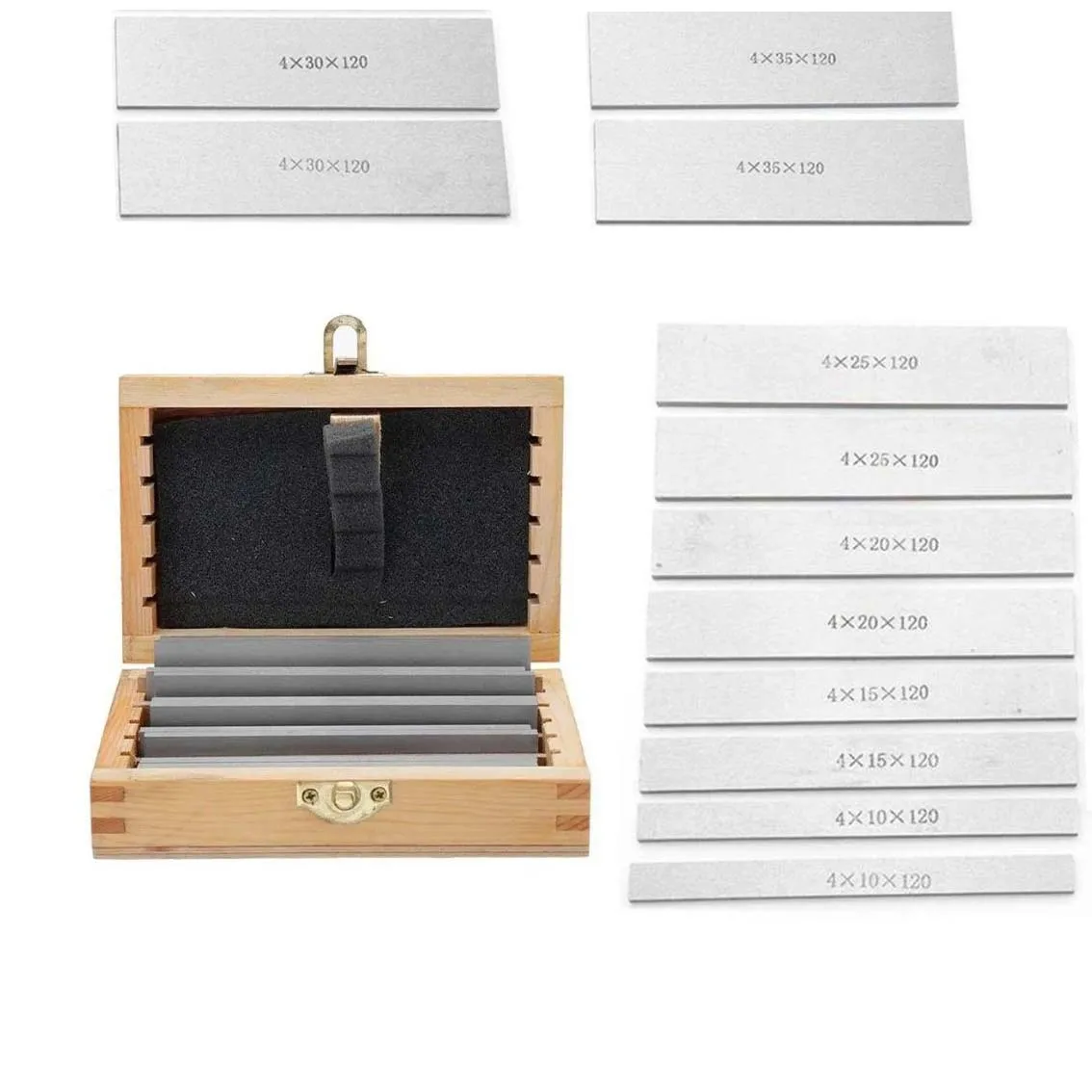 12PCS 120mm Precision Parallel Pad Set Parallel Block Set Gauge For Milling Lathe Vice Setup Gauge Pads For Metalworking Project
12PCS 120mm Precision Parallel Pad Set Parallel Block Set Gauge For Milling Lathe Vice Setup Gauge Pads For Metalworking Project