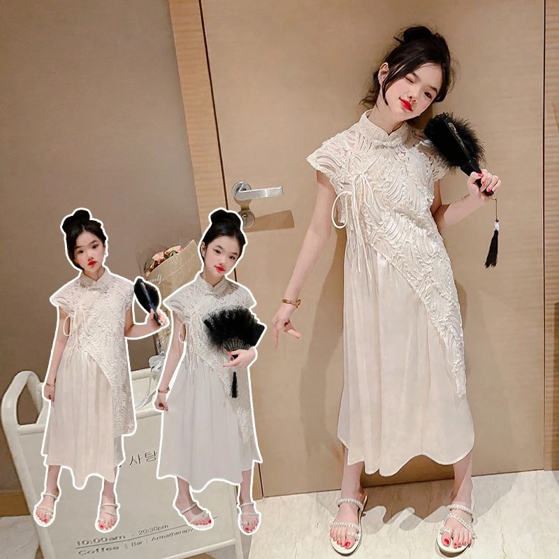 Girls Suits 2024 New Summer New Chinese Dress Set New Foreign Style Chinese Style Two-piece Set Clothes Simple Casual
Girls Suits 2024 New Summer New Chinese Dress Set New Foreign Style Chinese Style Two-piece Set Clothes Simple Casual