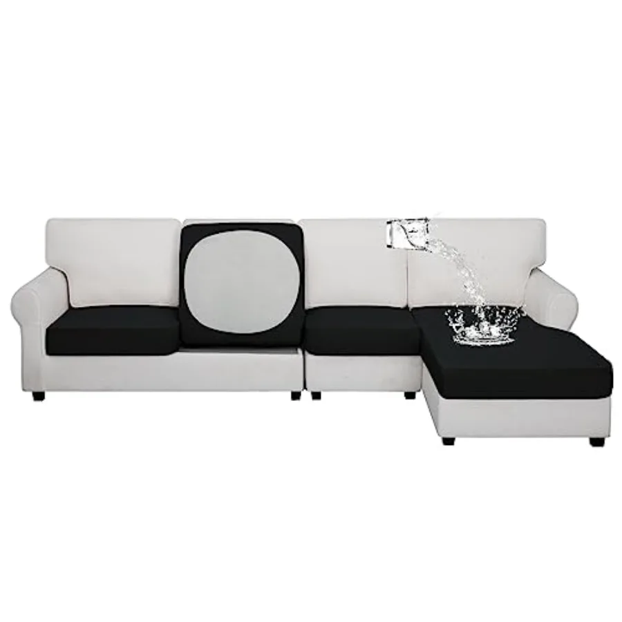 100% Waterproof 4 Pieces Couch Cushion Covers for Sectional Sofa Left/Right L Shape Chaise Lounge Sofa Seat slipcover Anti-Slip
100% Waterproof 4 Pieces Couch Cushion Covers for Sectional Sofa Left/Right L Shape Chaise Lounge Sofa Seat slipcover Anti-Slip