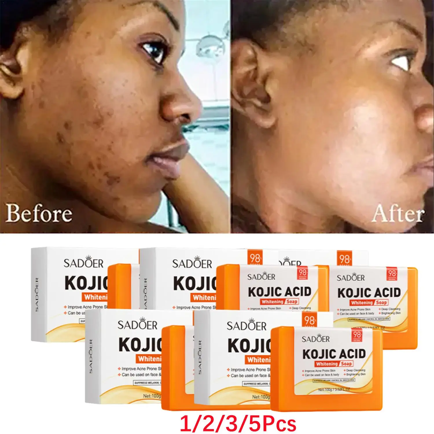5Pcs Kojic Acid Facial Soap Face Wash Foam Facial Cleanser Moisturizing Hydrating Oil Control Body Bathing Handmade Soap
5Pcs Kojic Acid Facial Soap Face Wash Foam Facial Cleanser Moisturizing Hydrating Oil Control Body Bathing Handmade Soap