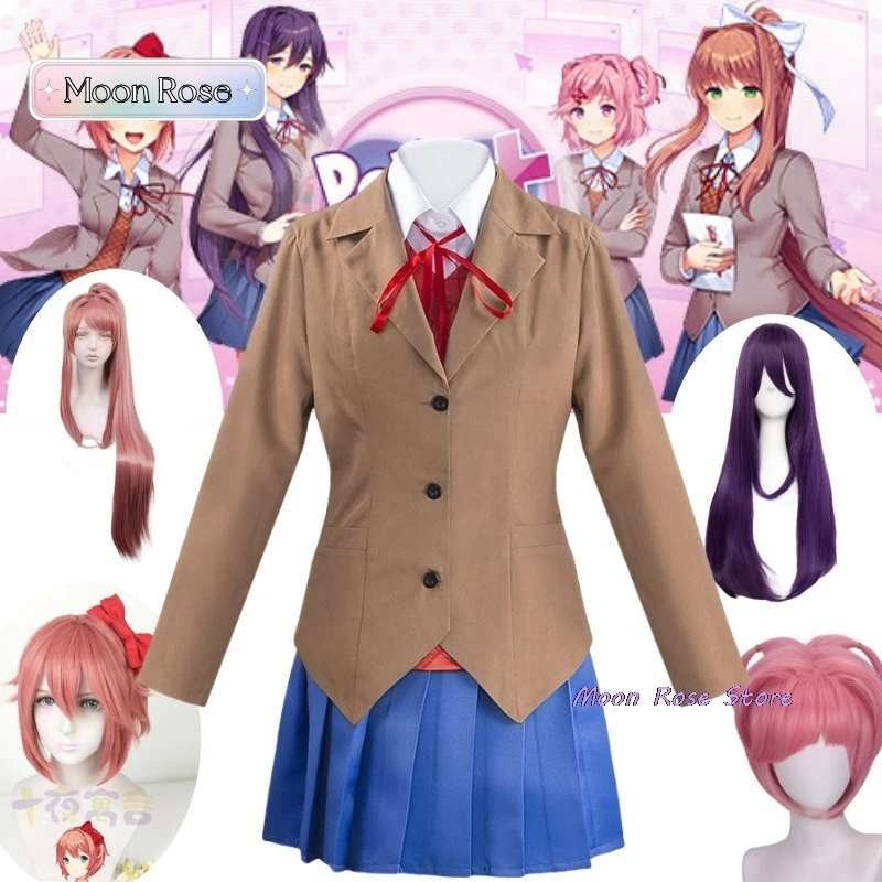 Аниме Doki Doki Literature Club Monika костюмы для косплея Sayori Yuri Natsuki костюмы на Хэллоуин для женщин платье Vestido одежда
Аниме Doki Doki Literature Club Monika костюмы для косплея Sayori Yuri Natsuki костюмы на Хэллоуин для женщин платье Vestido одежда