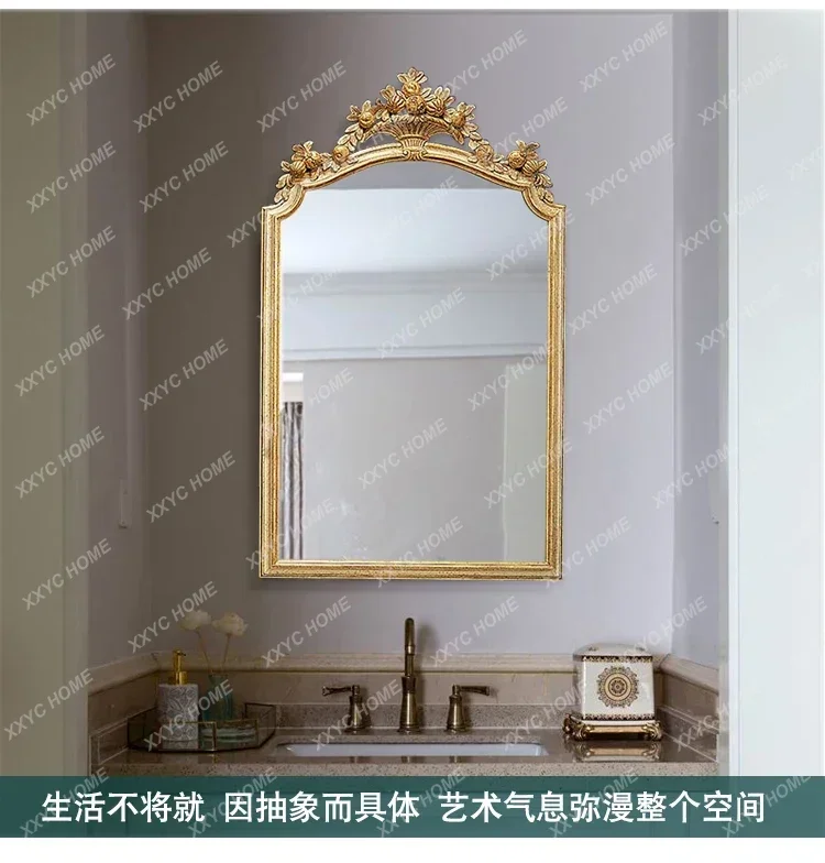 H retro carved dressing mirror bedroom antique gold wall dressing mirror bathroom wall hanging washing mirror
H retro carved dressing mirror bedroom antique gold wall dressing mirror bathroom wall hanging washing mirror