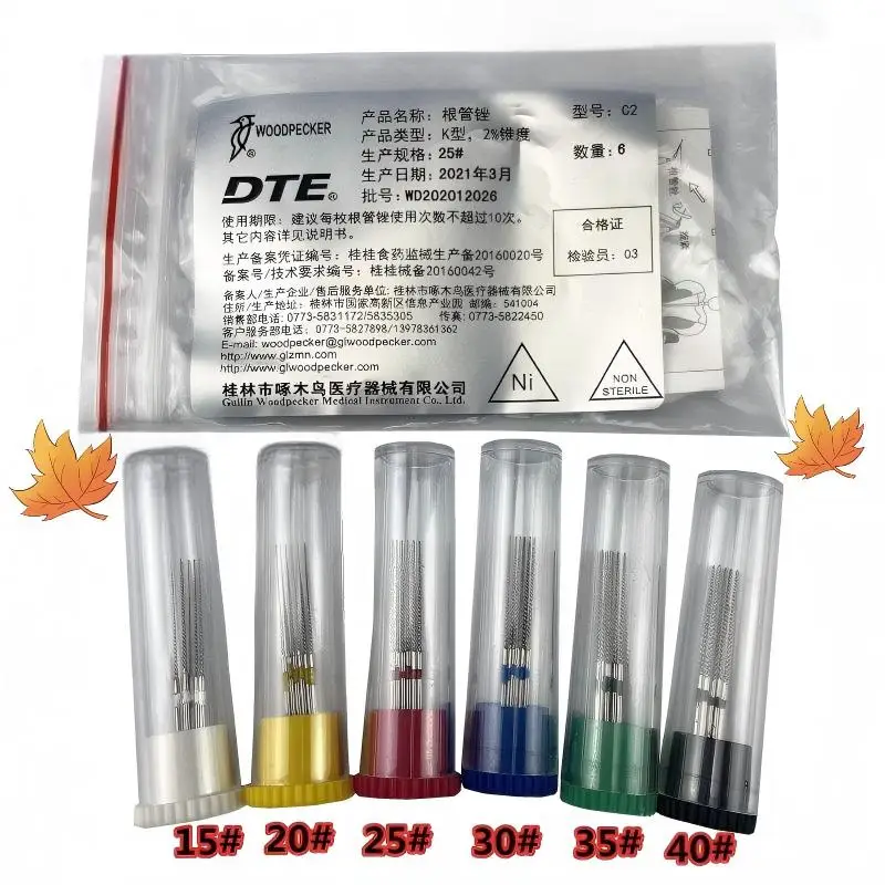 6 шт./флакон Стоматологические файлы K-типа для корневых каналов из сплава NITI и ультразвуковые ирригационные иглы - конусность 0.02, 15 # /20 # /25 #
6 шт./флакон Стоматологические файлы K-типа для корневых каналов из сплава NITI и ультразвуковые ирригационные иглы - конусность 0.02, 15 # /20 # /25 #