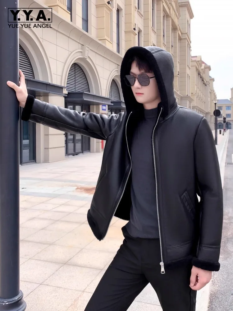 Black Autumn Top Quality Real Wool Lining Men Jacket Hat Detachable Outerwear Warm Winter Hooded Jackets Casual Zippers Overcoat
Black Autumn Top Quality Real Wool Lining Men Jacket Hat Detachable Outerwear Warm Winter Hooded Jackets Casual Zippers Overcoat