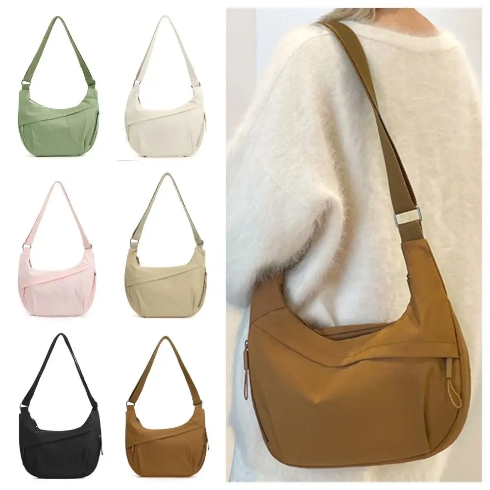 Portable Korean Style Nylon Shoulder Bag Waterproof Tote Bag Dumpling Bag Large Capacity Lightweight Solid Color Handbag Women
Portable Korean Style Nylon Shoulder Bag Waterproof Tote Bag Dumpling Bag Large Capacity Lightweight Solid Color Handbag Women