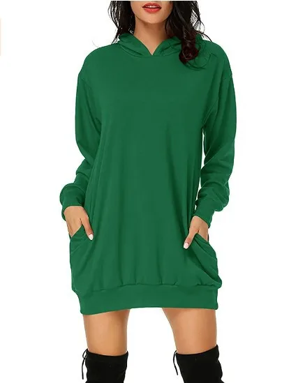 Casual Women Sweatshirt Hoodie Dress Autumn Solid Color Long Sleeve Hooded Dress Pullover Tops Female Loose Hoodie Mini Dress
Casual Women Sweatshirt Hoodie Dress Autumn Solid Color Long Sleeve Hooded Dress Pullover Tops Female Loose Hoodie Mini Dress