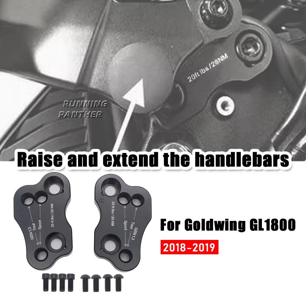 Motorcycle Handle Bar Clamp Raised Extend Handlebar Mount Riser For HONDA Gold wing GL1800 2018 2019
Motorcycle Handle Bar Clamp Raised Extend Handlebar Mount Riser For HONDA Gold wing GL1800 2018 2019