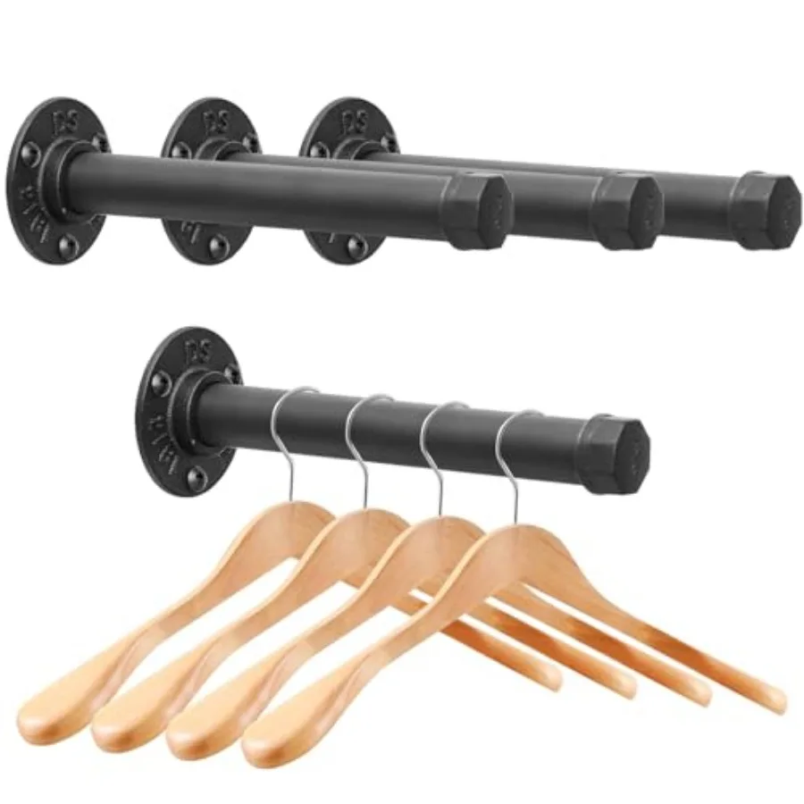 Cast Iron Wall Mounted Clothes Rack, Heavy Duty Industrial Pipe Clothing Rack for Hanging Clothes, Garment Racks for Wardrobe O
Cast Iron Wall Mounted Clothes Rack, Heavy Duty Industrial Pipe Clothing Rack for Hanging Clothes, Garment Racks for Wardrobe O