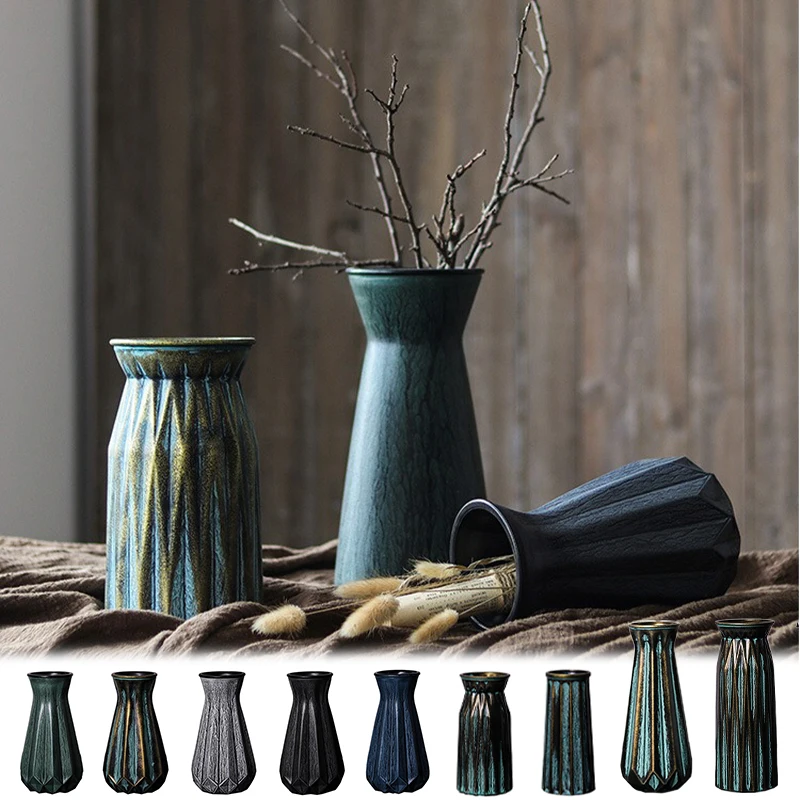 Bronze Style Vintage Ceramic Vase 25/30cm Creative Dried Flowers Vases for Desktop Bookshelf Art Rustic Pottery Home Aesthetics
Bronze Style Vintage Ceramic Vase 25/30cm Creative Dried Flowers Vases for Desktop Bookshelf Art Rustic Pottery Home Aesthetics