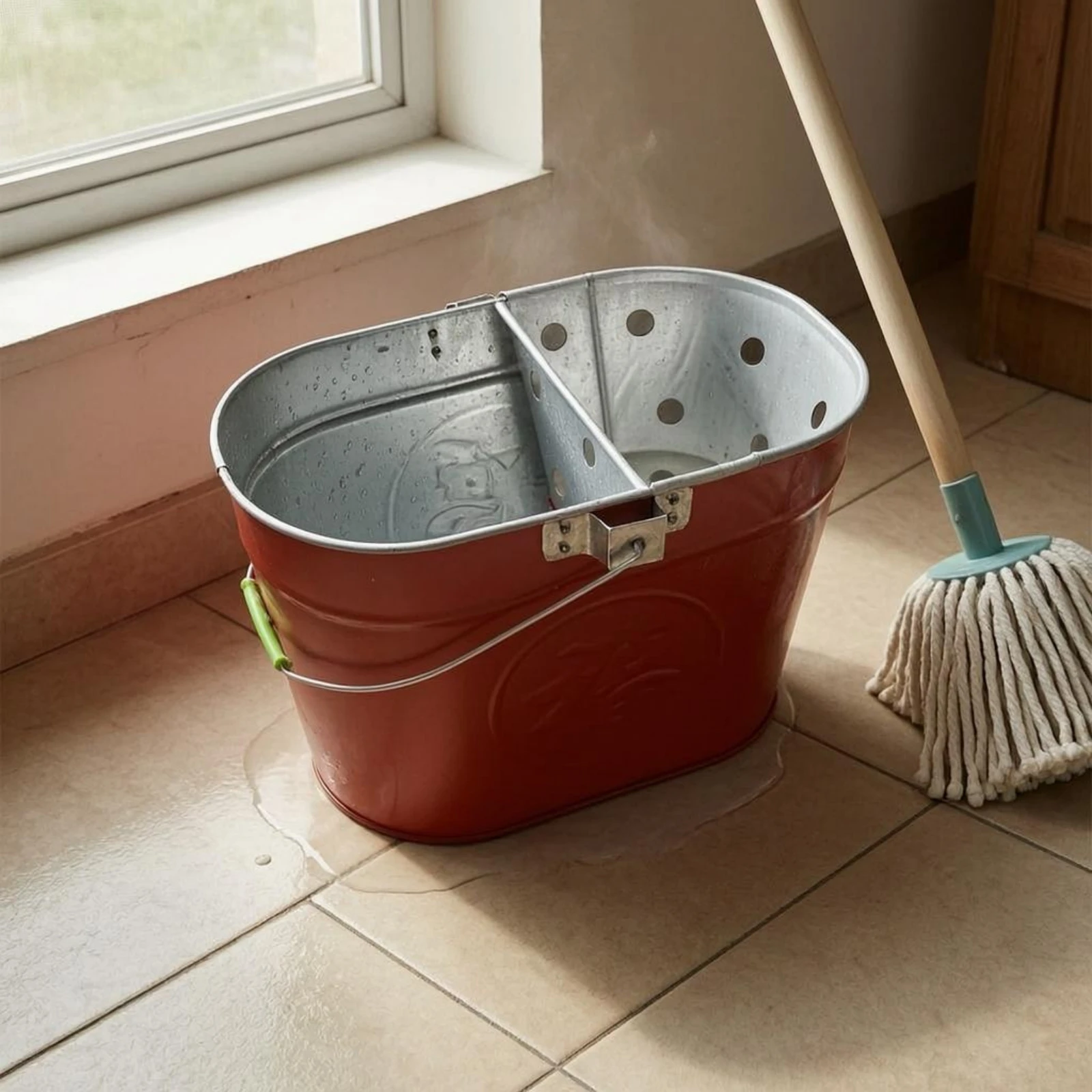 Iron Mop Container Heavy-Duty Divided Mop Container Cleaning Container Perforated Tapered
Iron Mop Container Heavy-Duty Divided Mop Container Cleaning Container Perforated Tapered