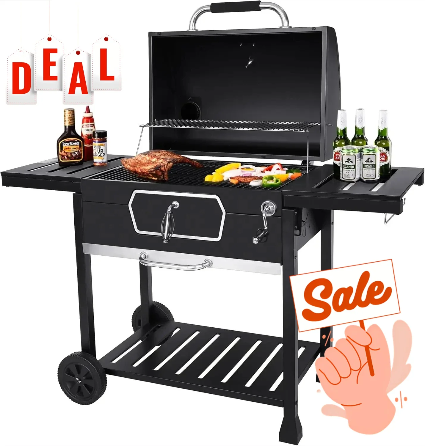 CD2030AN 30-Inch Charcoal Grill, Deluxe BBQ Smoker Picnic Camping Patio Backyard Cooking, Black, Large
CD2030AN 30-Inch Charcoal Grill, Deluxe BBQ Smoker Picnic Camping Patio Backyard Cooking, Black, Large