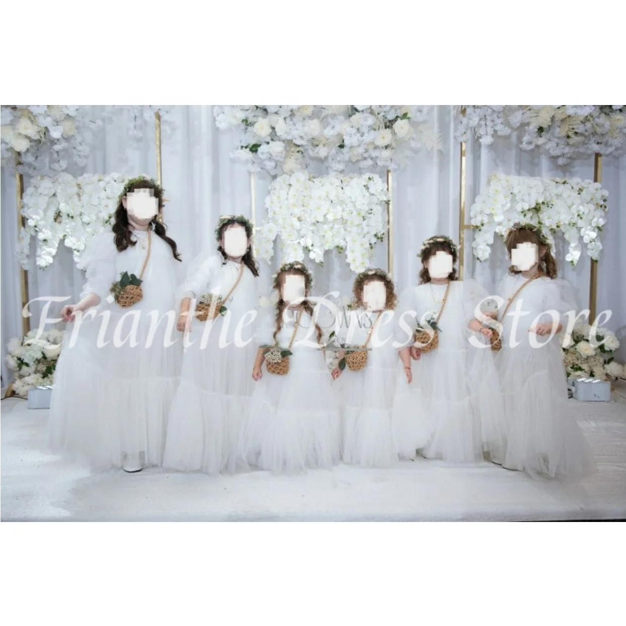 Custom Little Girls White Tulle Puffy Gowns Flower Girl Dress For Wedding Princess Kids Birthday Party First Communion Ball Gown
Custom Little Girls White Tulle Puffy Gowns Flower Girl Dress For Wedding Princess Kids Birthday Party First Communion Ball Gown