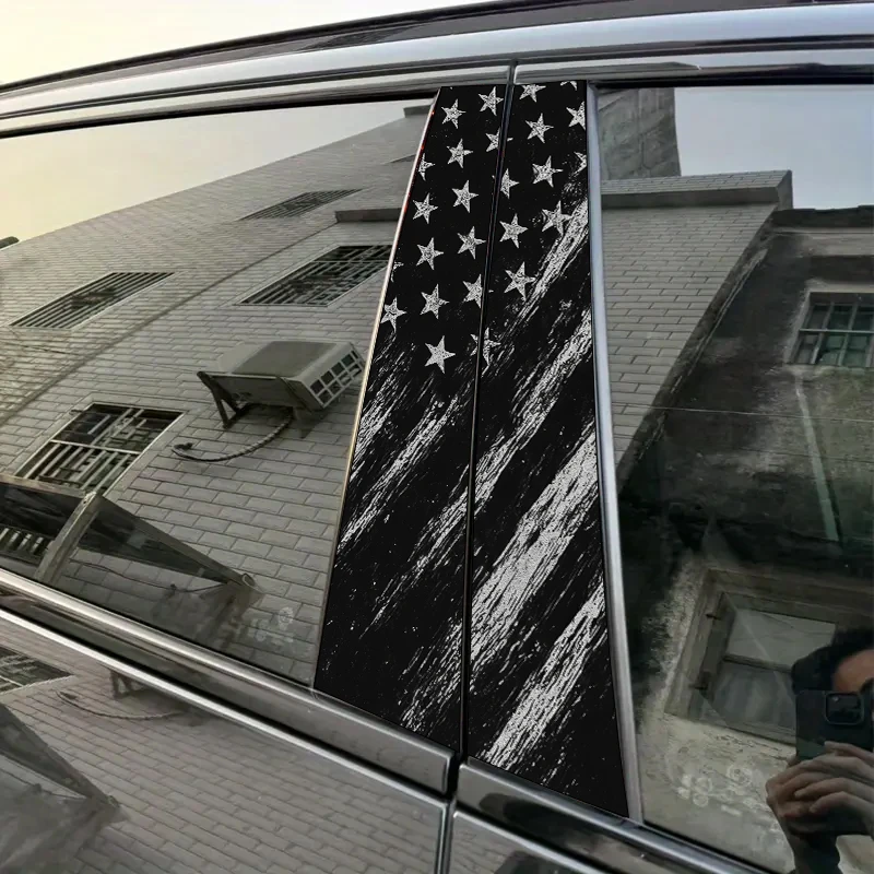 2-piece set, vintage style American flag car stickers for B-pillar, DIY mid-pillar car decoration stickers
2-piece set, vintage style American flag car stickers for B-pillar, DIY mid-pillar car decoration stickers