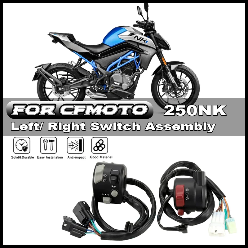 For CFMOTO CF250NK 250NK 300NK NK Motorcycle Original Left Right Handle Switch Handle Start Horn Ignition Headlight Turn Switch
For CFMOTO CF250NK 250NK 300NK NK Motorcycle Original Left Right Handle Switch Handle Start Horn Ignition Headlight Turn Switch