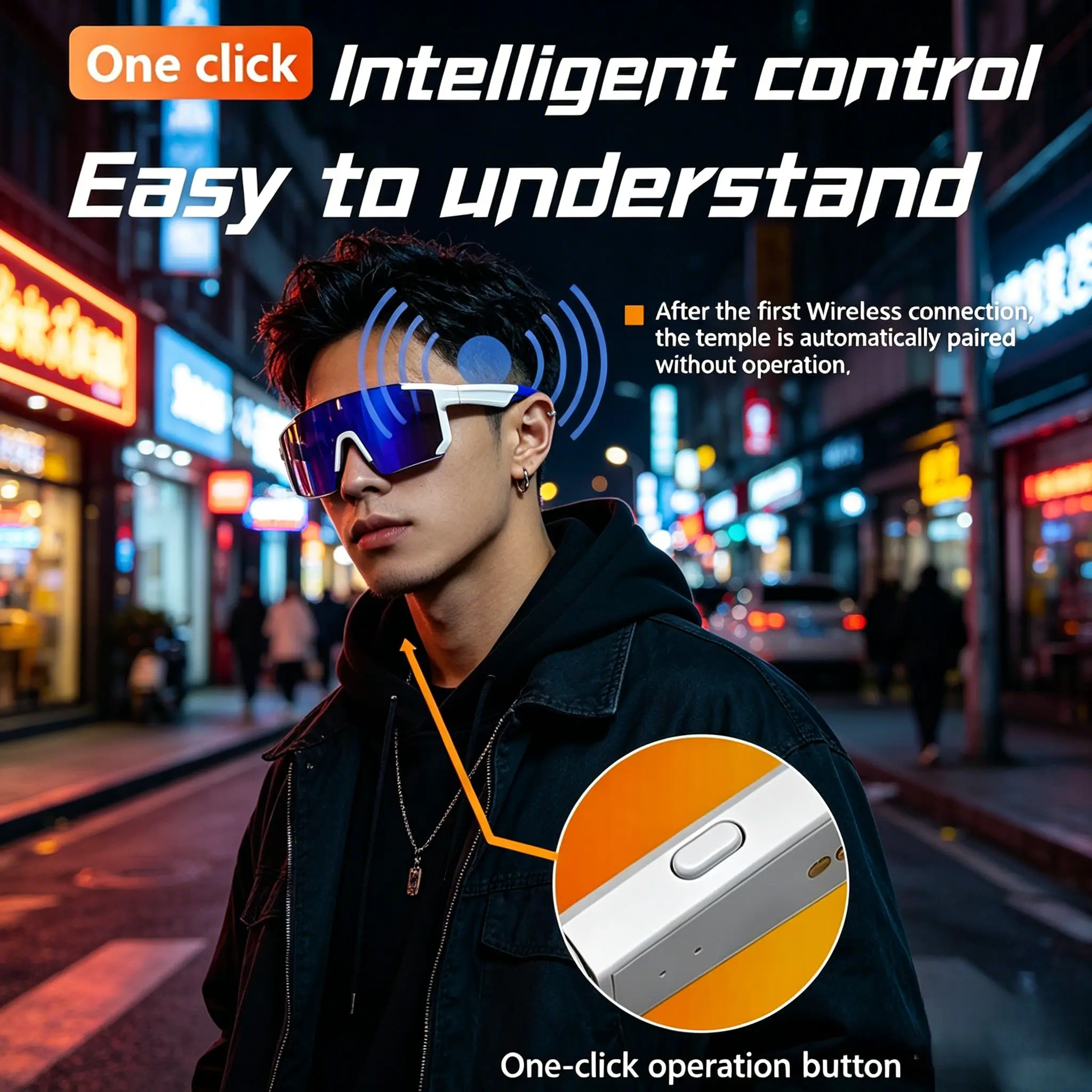 Newest Outdoor AI Smart Glasses, Wireless Bluetooth Calling & Music Playback, Sports Headphone Eyeglasses for Cycling
Newest Outdoor AI Smart Glasses, Wireless Bluetooth Calling & Music Playback, Sports Headphone Eyeglasses for Cycling