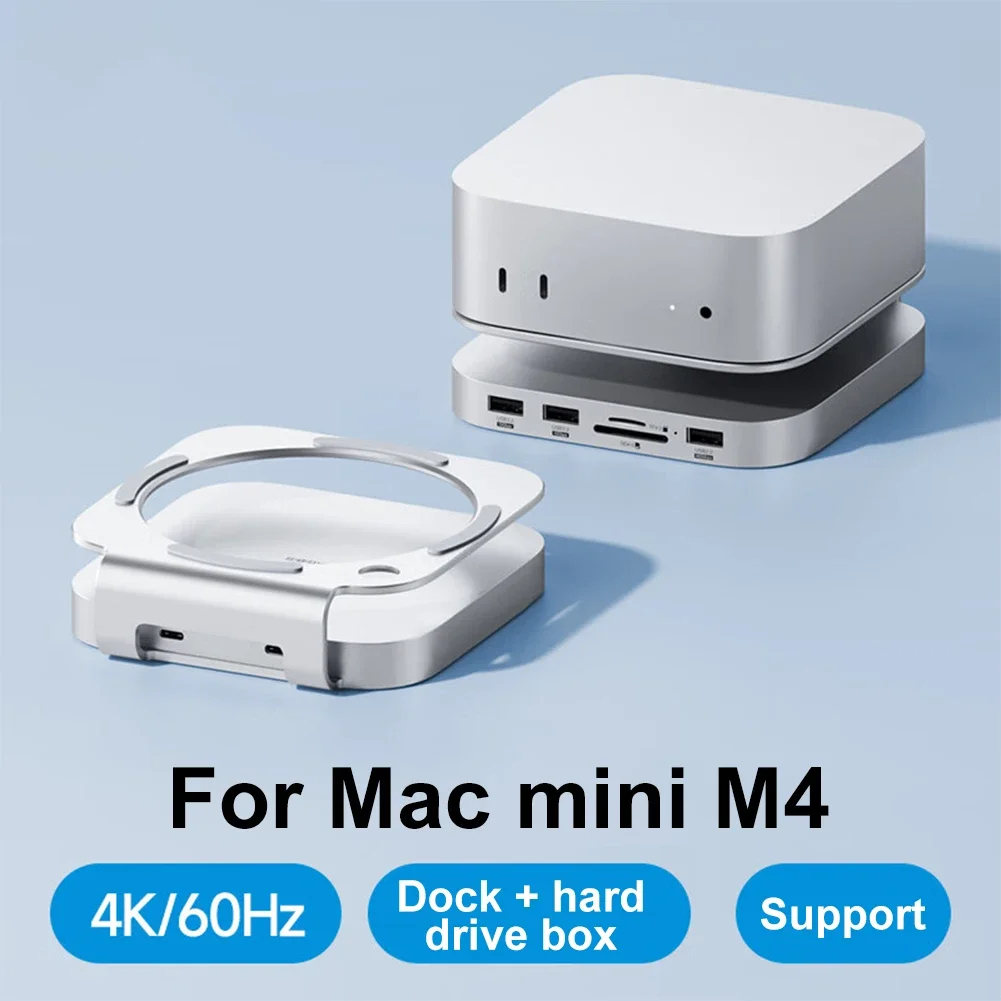 USB C Hub with M.2 SSD Enclosure for Mac Mini M4 Or M4 Pro Dock Stand and HDMI-Compatible Hub 2 X USB3.2 10Gbps USB2.0 480Mbps
USB C Hub with M.2 SSD Enclosure for Mac Mini M4 Or M4 Pro Dock Stand and HDMI-Compatible Hub 2 X USB3.2 10Gbps USB2.0 480Mbps