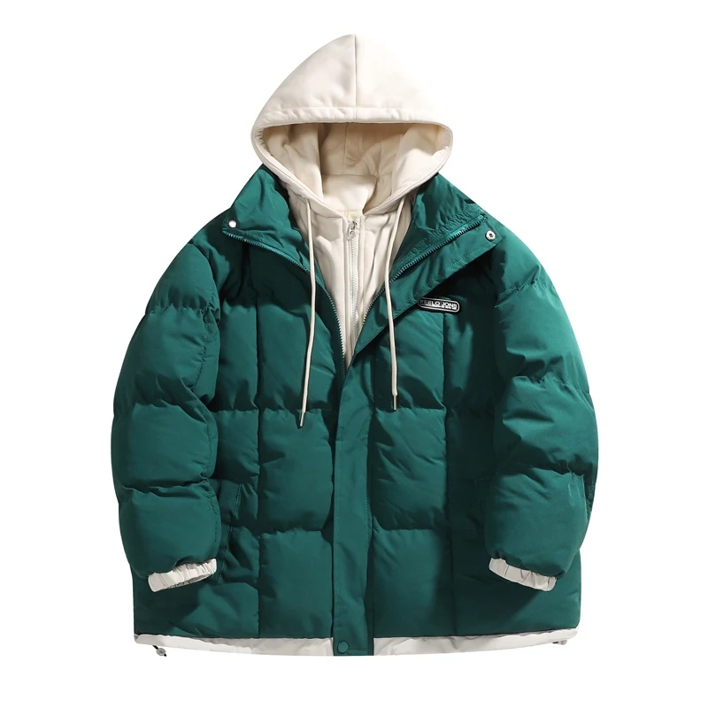 Outdoor Youth Streetwear Men's Parkas Korean Trendy Brand Jacket Winter Loose Fit Cold-proof Hooded Fake 2 Pc Cotton Coat Male
Outdoor Youth Streetwear Men's Parkas Korean Trendy Brand Jacket Winter Loose Fit Cold-proof Hooded Fake 2 Pc Cotton Coat Male