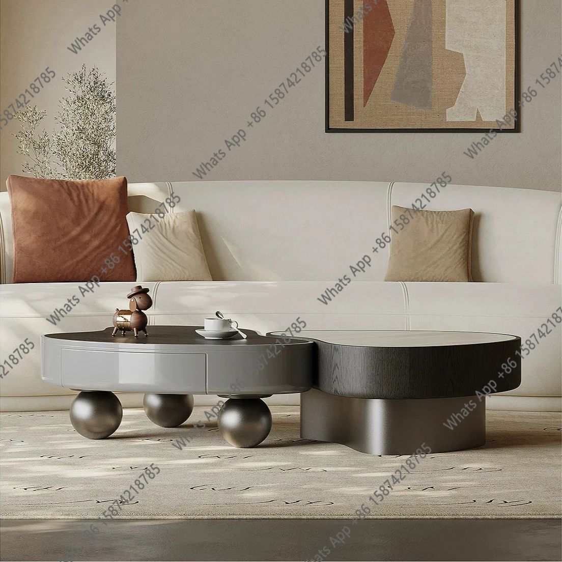 Italian light luxury coffee table living room home minimalist creative high-end design sense special-shaped cave stone rock slab
Italian light luxury coffee table living room home minimalist creative high-end design sense special-shaped cave stone rock slab