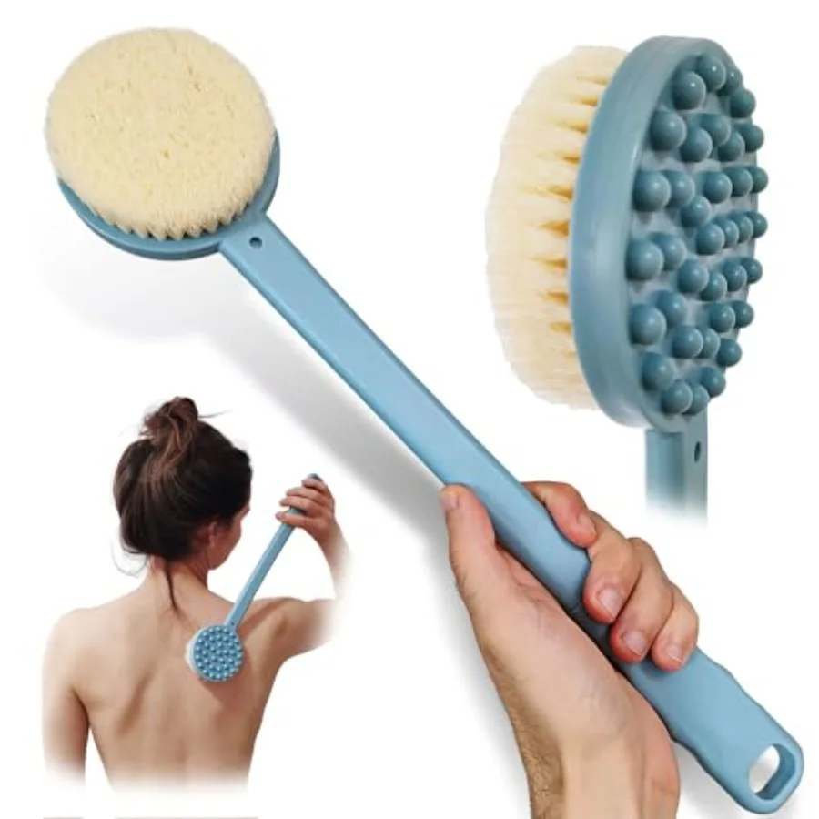 Bath Body Brush 15" Long Handle Back Shower Brush Exfoliating Back, Body and Feet Scrubber Blue
Bath Body Brush 15" Long Handle Back Shower Brush Exfoliating Back, Body and Feet Scrubber Blue